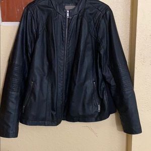 Pleather moto jacket